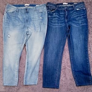 2 pairs of True Craft Jeans - size 16W
